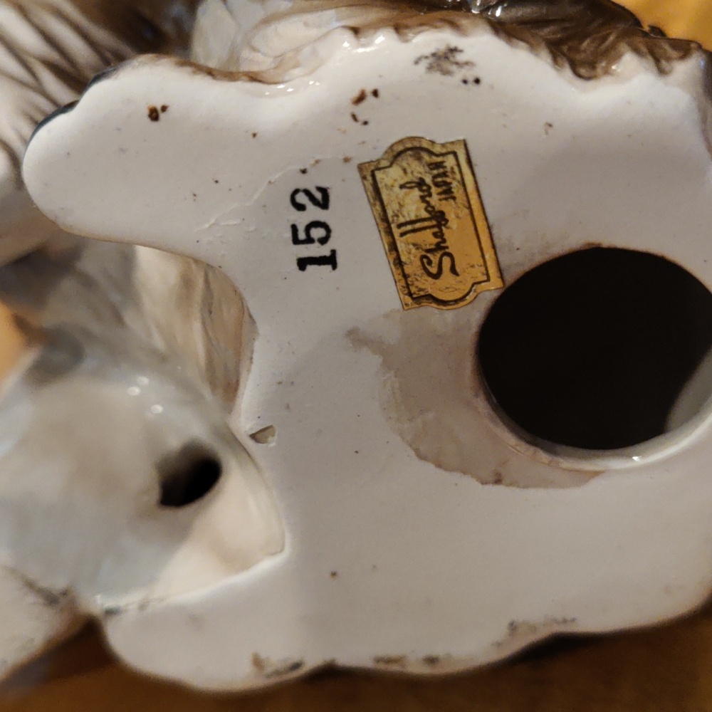Stafford Japan vintage 8in porcelain Schnauzer dog figurine - Picture 6 of 6